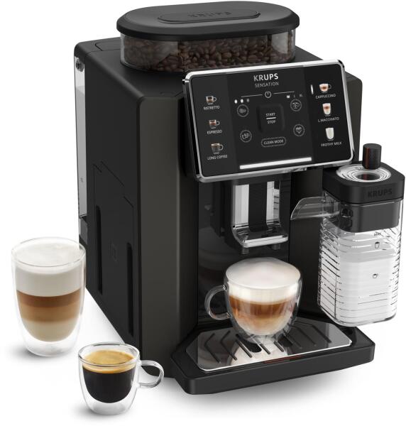 Krups Sensation Milk EA912910 Automata kávéfőző - Fekete, felújított